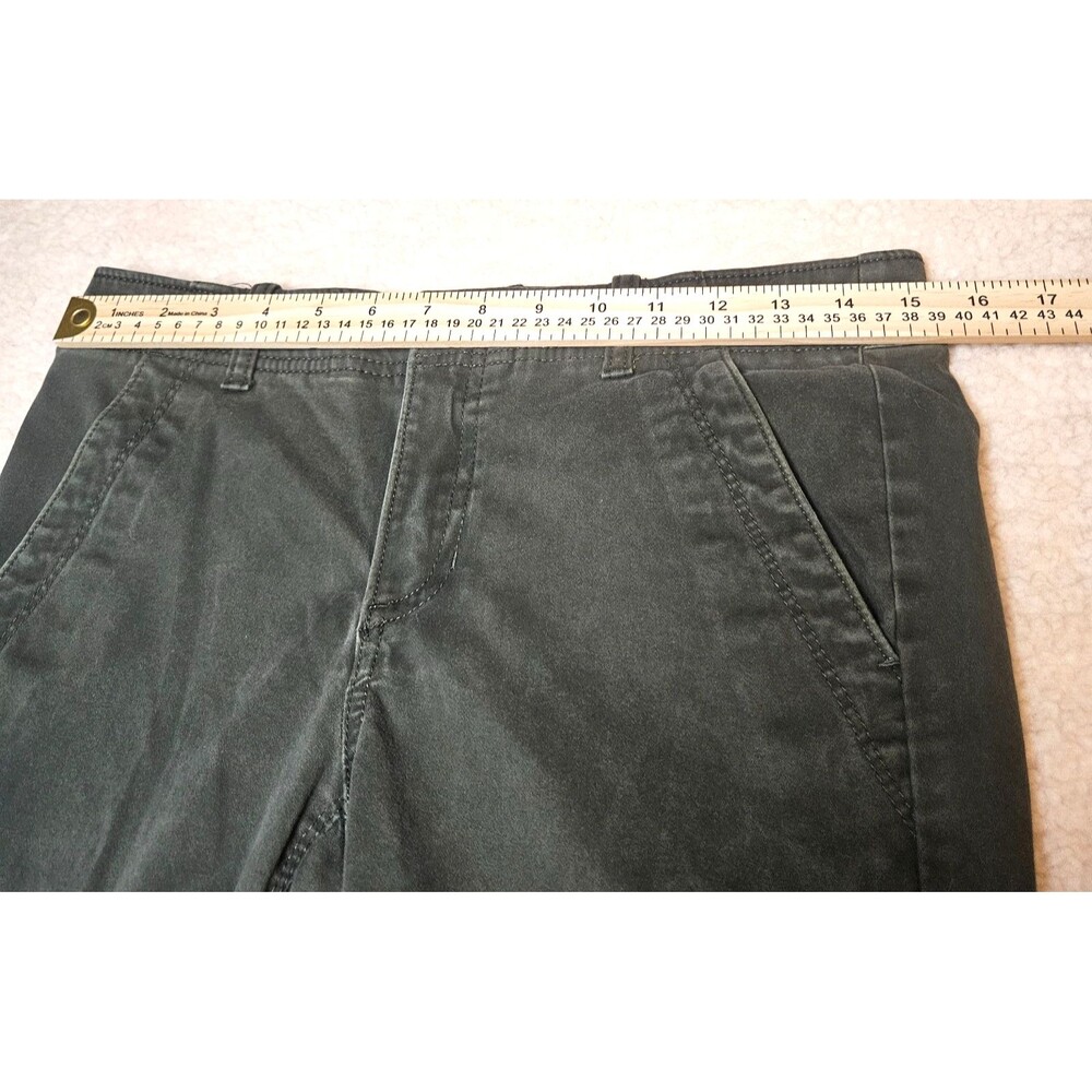 LOFT Olive Green Skinny Ankle Pants Womens 4 Stretch Button Hem Casual Career